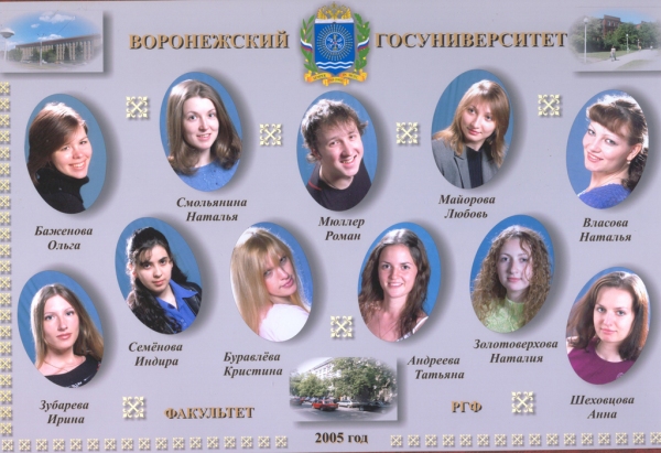 Выпускники отделения теоретической и прикладной лингвистики ВГУ. 2005-й год